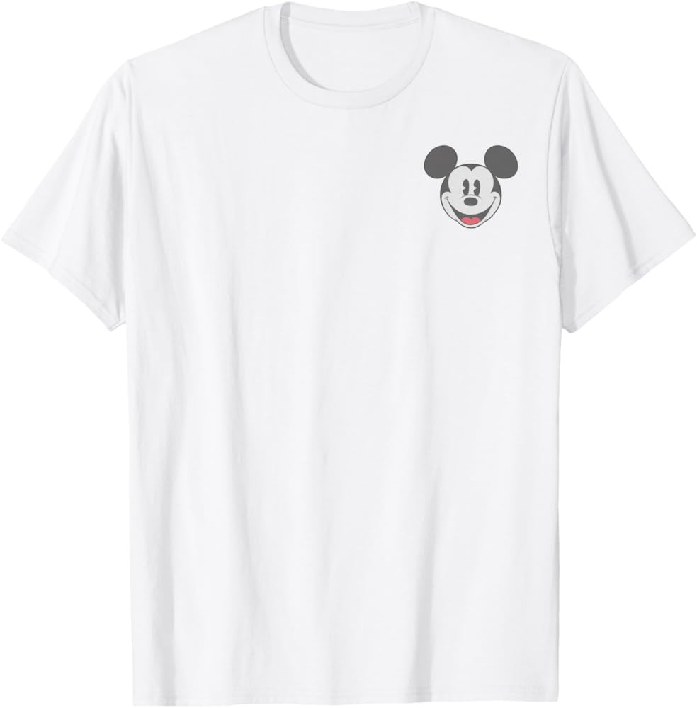 Disney Mickey and Friends Retro Smiling Mickey Pocket Logo T-Shirt | Amazon (US)