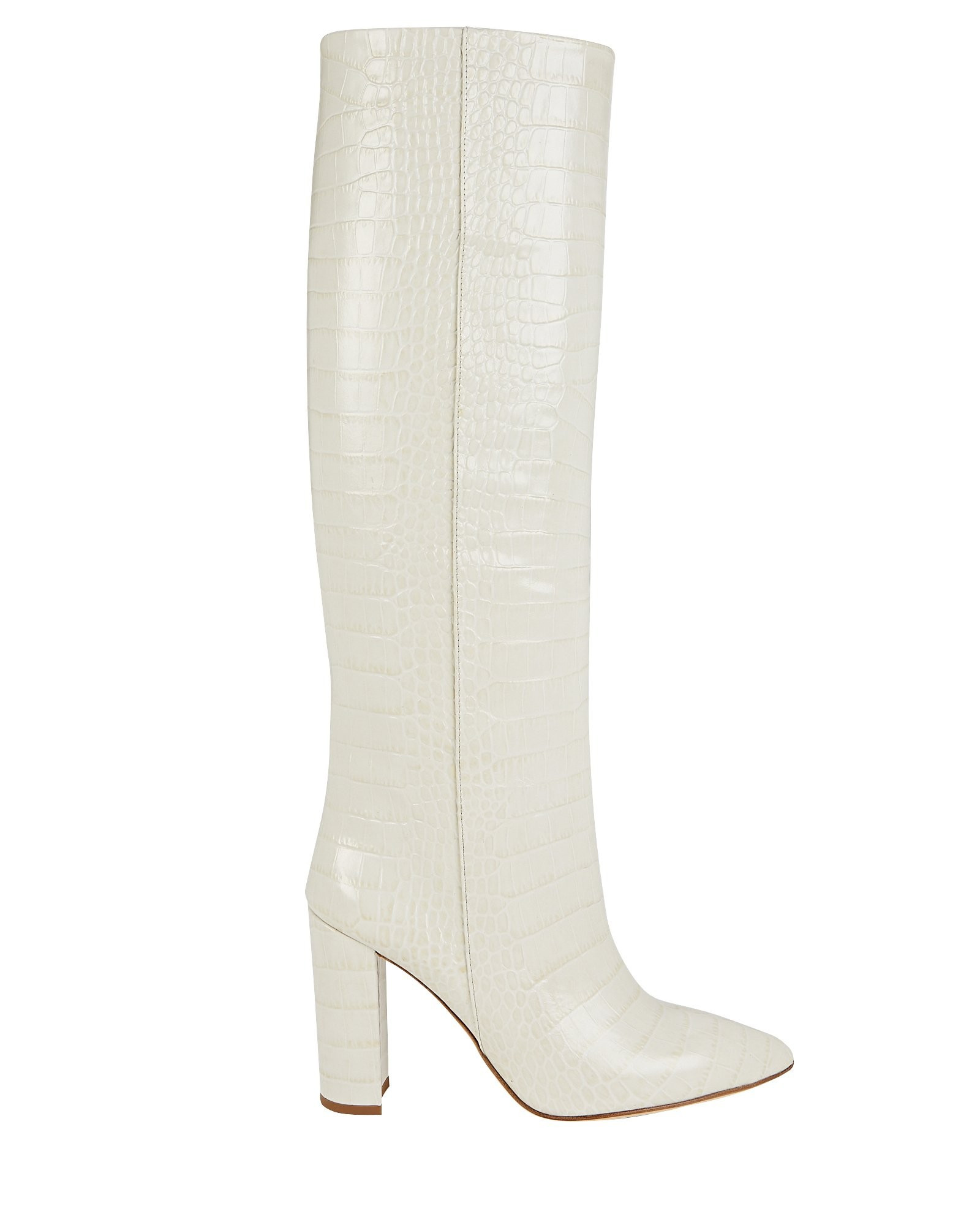 Croc-Embossed Leather Knee Boots | INTERMIX
