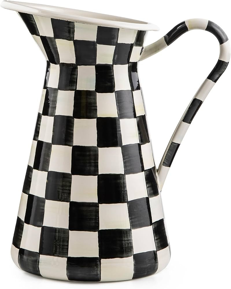 MACKENZIE-CHILDS Practical Enamel Pitcher with Spout, Drink Pitcher for Iced Tea or Water, Flower... | Amazon (US)