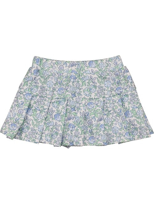 Blue Floral Knit Tennis Skirt | Cecil and Lou