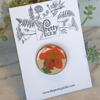 Botanical Brooch, Real Pressed Flower Pin, Lapel Broach, Resin Hat Clip | Etsy (US)