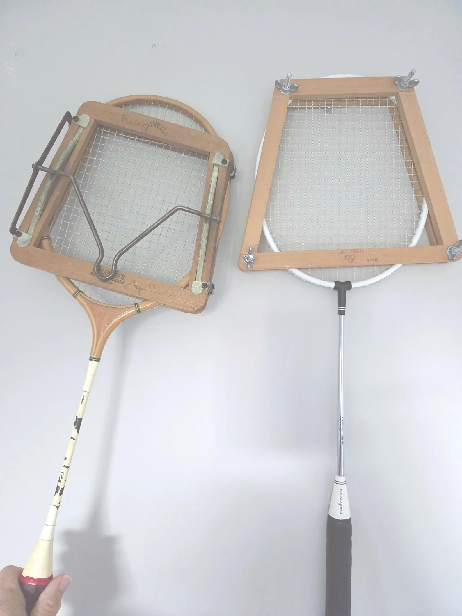 2 vintage badminton rackets with press, cottage decor, sports decor, excellent condition | Etsy (Global)