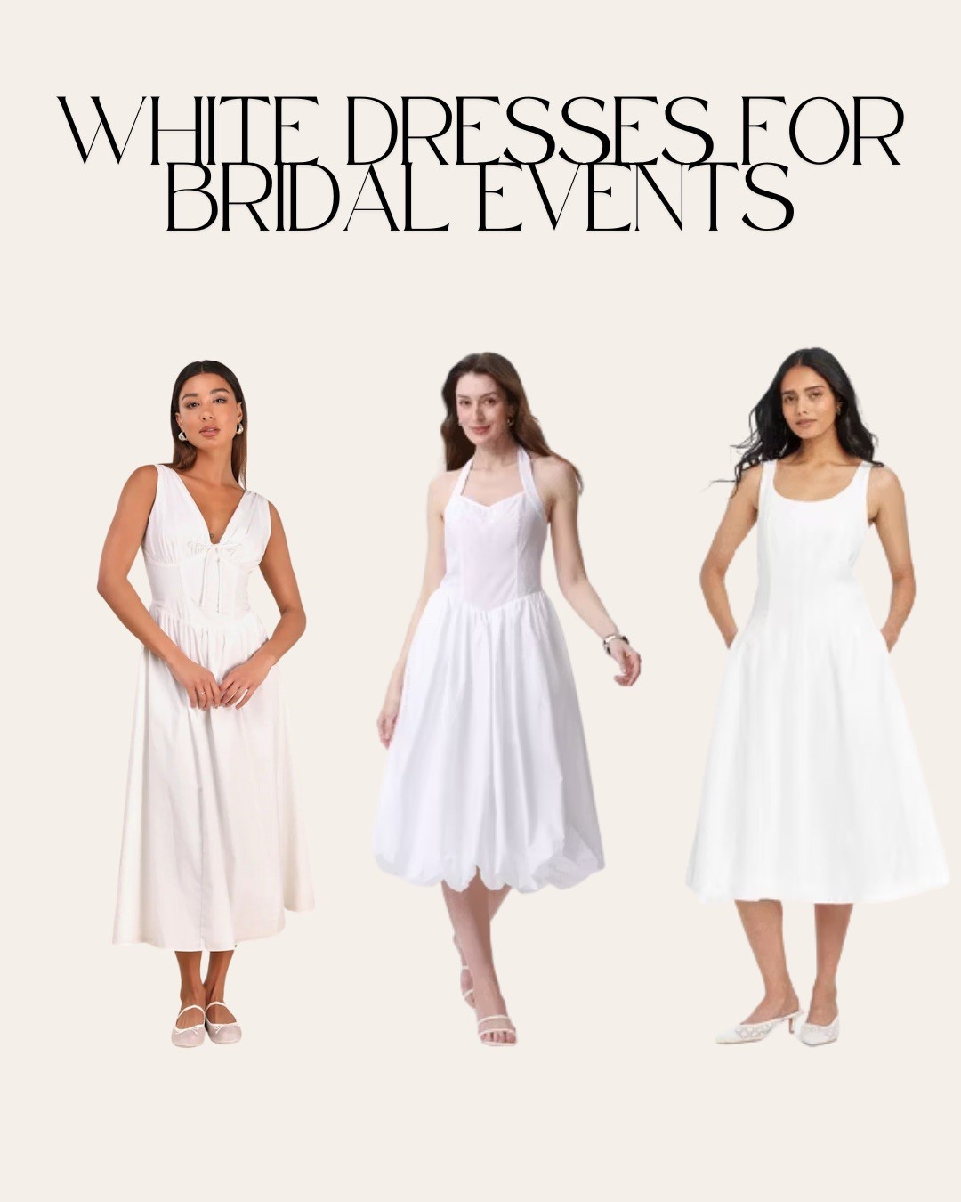 These are the perfect white dresses for your bridal shower, rehearsal dinner, bachelorette events, or honeymoon! If you’re a guest instead of the bride, they also come in trendy colors like red and gingham 💃🏻 

#LTKMidsize #LTKSeasonal #LTKWedding