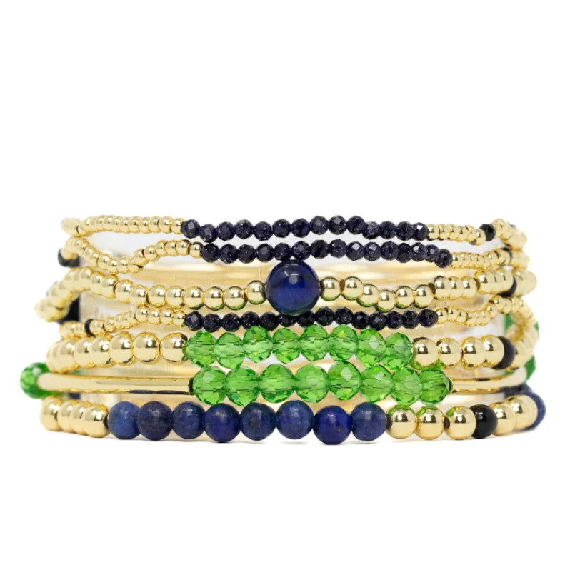 Green + Navy Spirit Stack | Allie + Bess