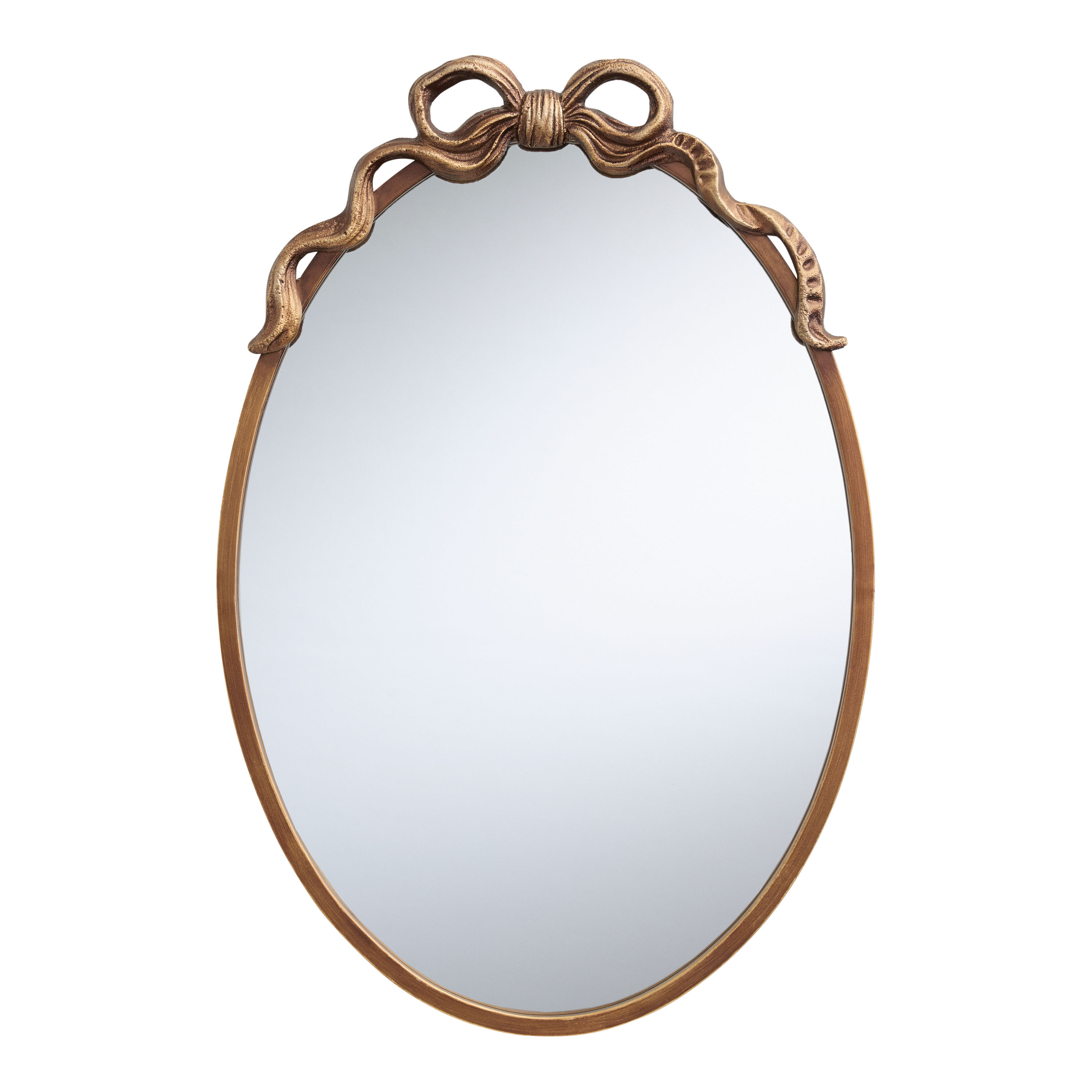 Oval Dark Bronze Bow Arch Wall Mirror | World Market