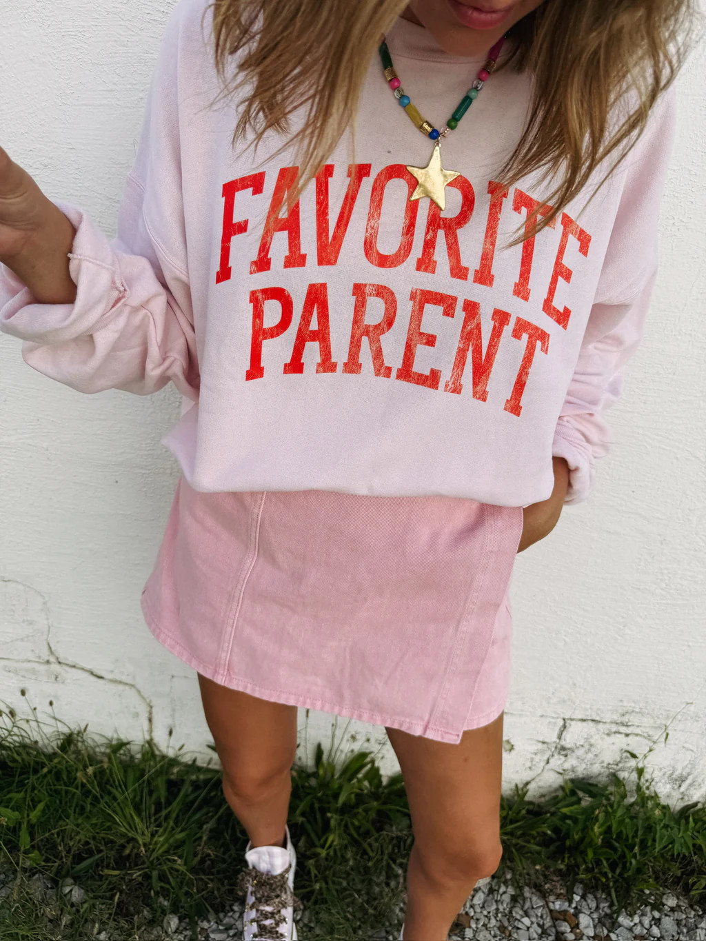 ETTA OG | favorite parent sweatshirt - pink / red | Etta+East