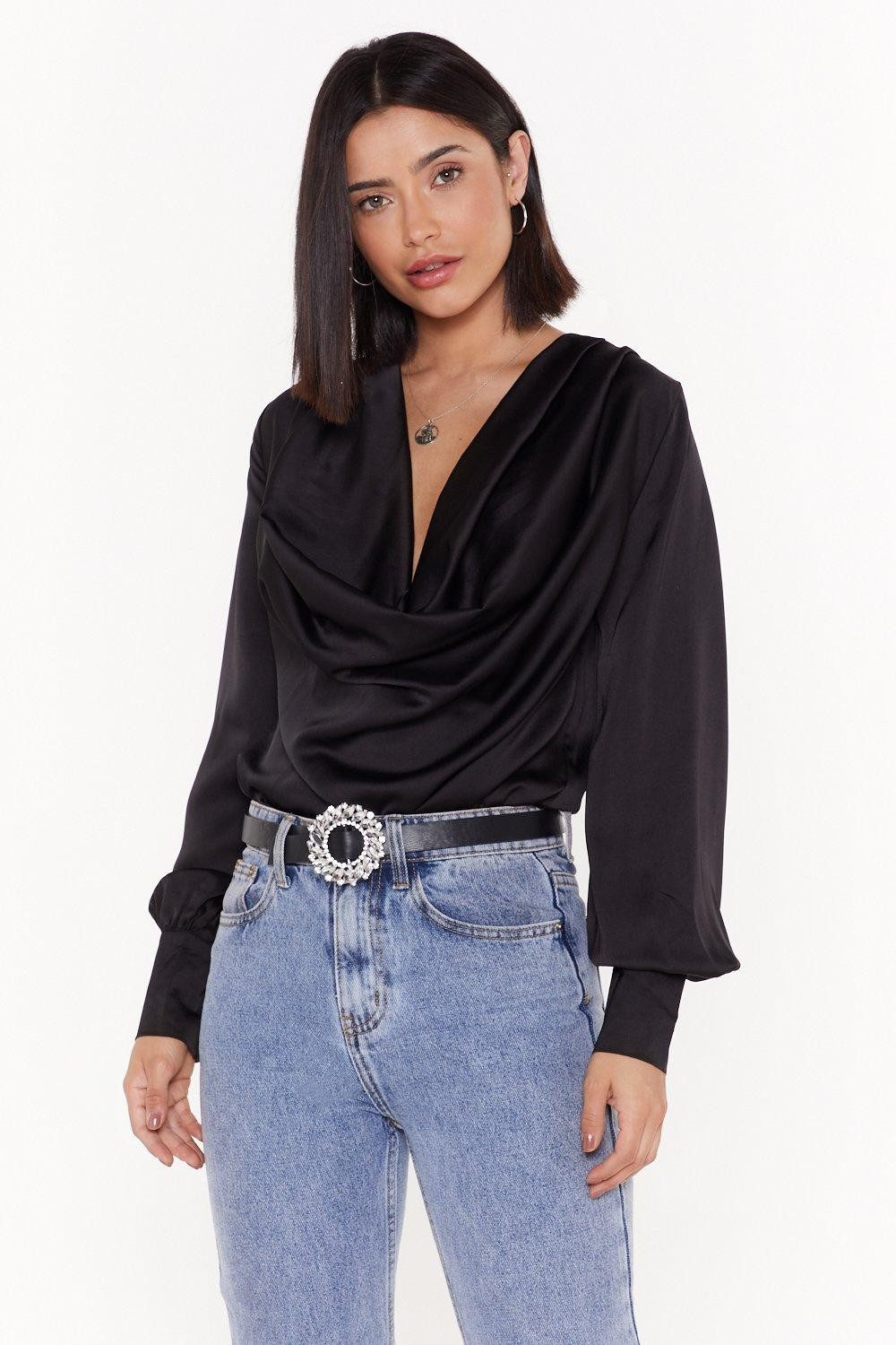 Tell Me Cowl You Feel Satin Bodysuit | NastyGal (US & CA)