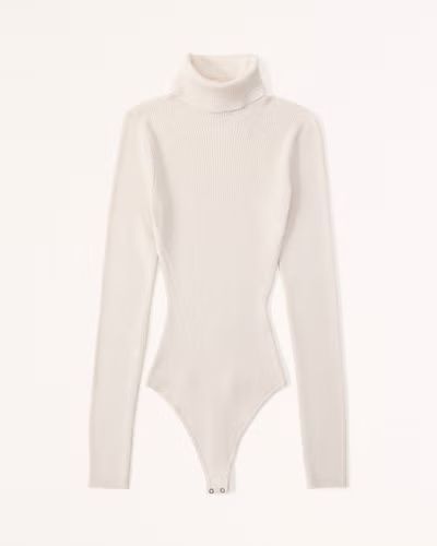 Ribbed Turtleneck Sweater Bodysuit | Abercrombie & Fitch (US)