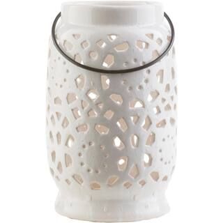 Artistic Weavers Kimba 9.4 in. White Ceramic Lantern S00151052010 | The Home Depot