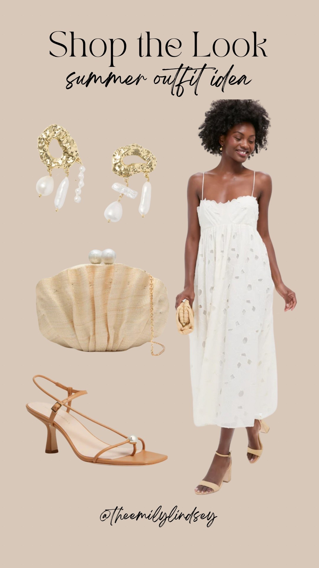 This just screams summer vacation 🤍 

The Emily Lindsey, white summer dress, statement earrings, shell clutch, summer sandals. 



#LTKSeasonal #LTKSaleAlert #LTKSummerEdit