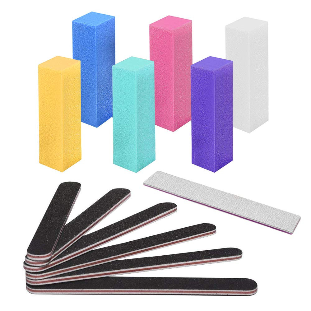 Nail File and Buffer, Wosweet Professional Manicure Tools Kit 6pcs Rectangular Art Care Buffer Block | Amazon (US)
