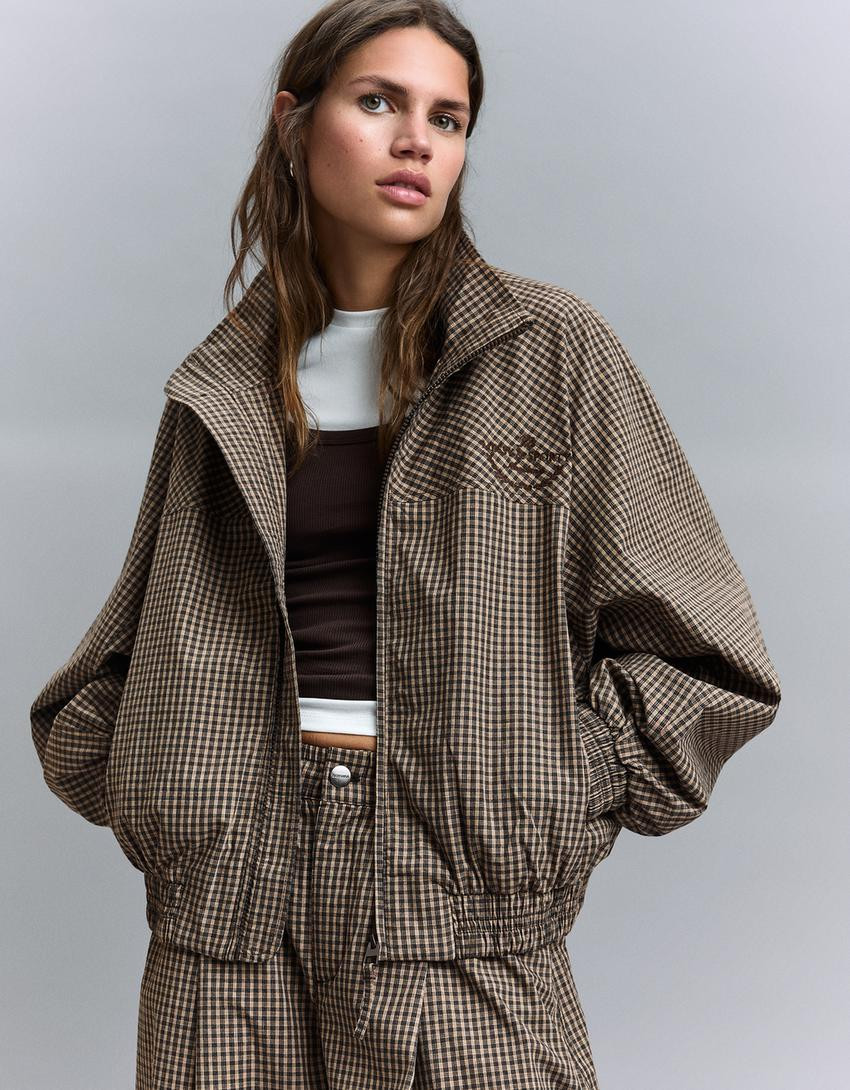 Jacke mit Karoprint - Damen | Bershka DE