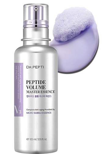 DR.PEPTI PEPTIDE VOLUME MASTER ESSENCE 3.55 Fl Oz | 11 Peptides Hydrating Serum | Age-Defying Facial Serums for Wrinkles, Crow's feet | Face Lifting Essence | Bubble Skin Care Serum (105ml) | Amazon (US)
