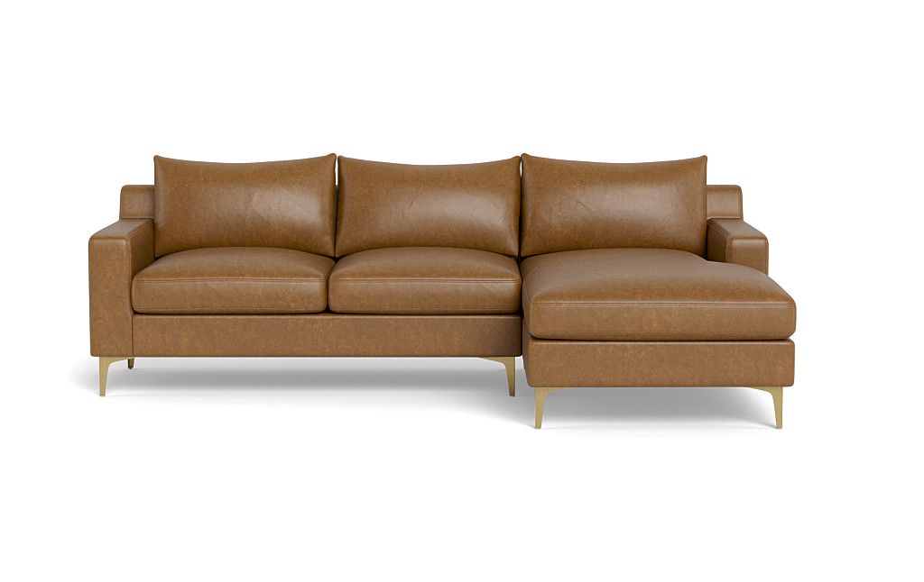 Sloan Leather Right Chaise Sectional | Interior Define