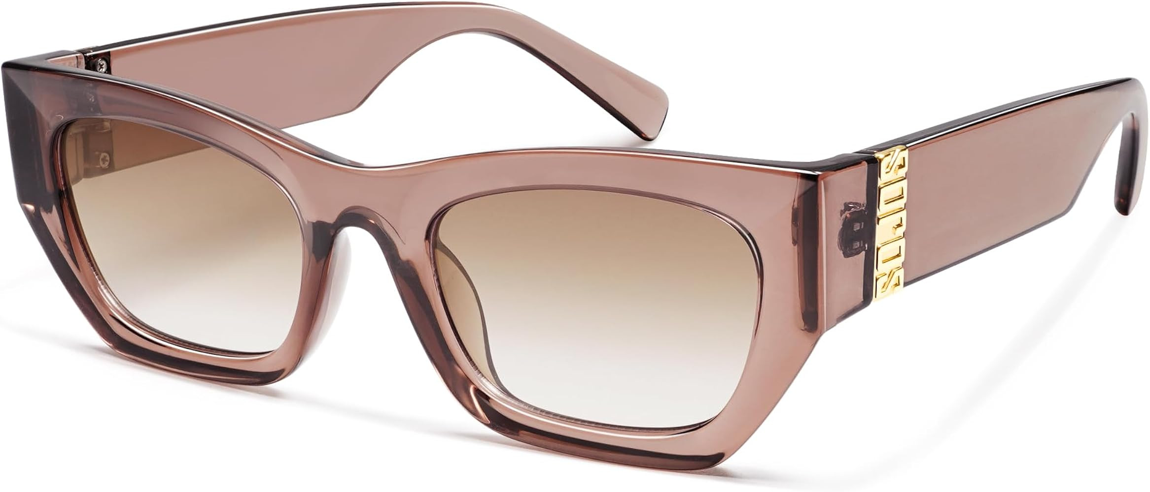 SOJOS Retro Rectangle Cateye Sunglasses for Women Men Thick Frame UV400 Lens Sunnies SJ2296 | Amazon (US)