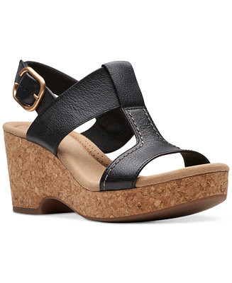 Clarks Giselle Style Wedge Heel Platform Sandals - Macy's | Macy's