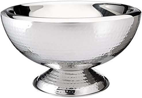 Elegance Hammered 3-Gallon Stainless Steel Doublewall Punch Bowl | Amazon (US)