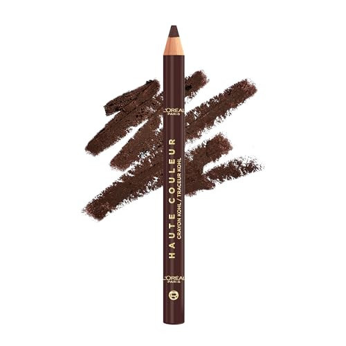 L'Oreal Paris Haute Couleur Kohl Eyeliner Pencil, Intense Eye Liner Color with Smooth Gel-Like Formula, Up To 12HR Eye Makeup Wear, 120 Brown Leather | Amazon (US)
