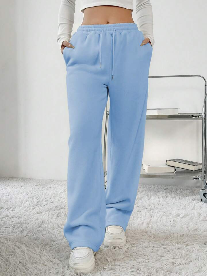 SHEIN EZwear Women's Drawstring Waist Sweatpants | SHEIN