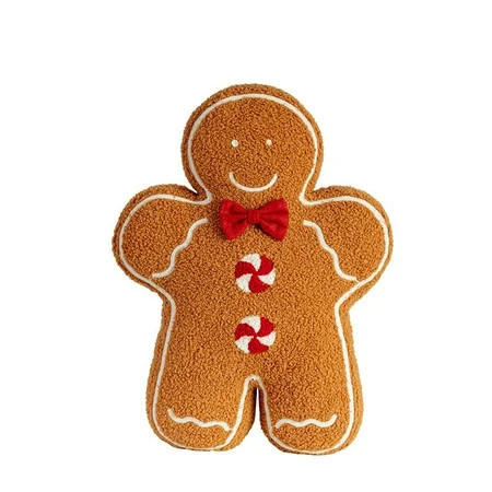 WIKII Christmas Gingerbread Man Pillow Gingerbread Plush Stuffed Pillow Fun Gingerbread Shaped Decorative Throw Pillows for Sofa Cushion, Holiday Indoor Decoration for Adults Kids | Walmart (US)