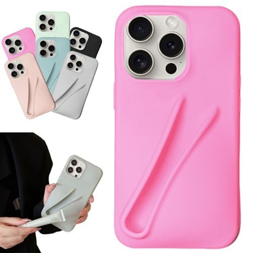 Lip Gloss Phone Case - Rhode Lipgloss Phone Case, Liquid Silicone Camera Protection Lip Balm Phone Case for iPhone 16 15 14 13 Plus Pro Max (Rose Pink,for iPhone 15Pro Max) | Amazon (US)