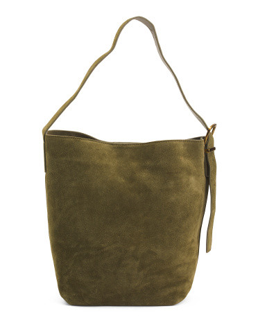 Suede Kaye Large Bucket Bag With Adjustable Strap | TJ Maxx