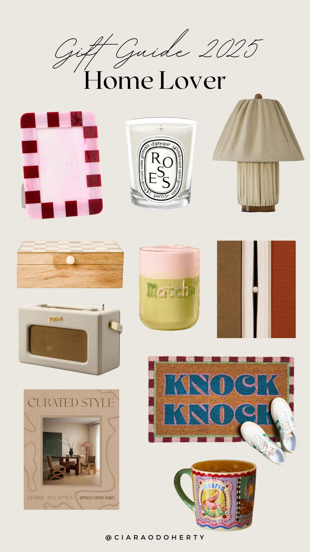 Gift guide 2025: The Home Lover
Lamp, photo frame, jewellery box, mugs, coffee table books, Oliver bonas, anthropologie 

#LTKfestive #LTKeurope #LTKireland