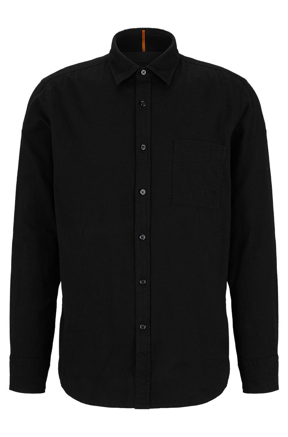 Regular-fit shirt in organic-cotton flannel | Hugo Boss (UK)