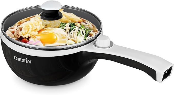 DEZIN Hot Pot Electric Upgraded, Non-Stick Sauté Pan, Rapid Noodles Electric Pot, 1.5L Mini Port... | Amazon (US)