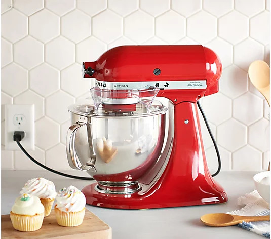 KitchenAid 5-qt Artisan Stand Mixer with Flex Edge Beater - QVC.com | QVC