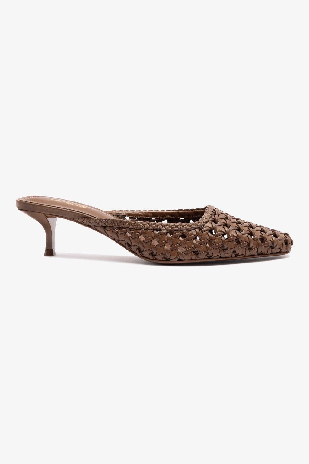 Amal Macrame Mule In Burnt Umber Leather | Larroude