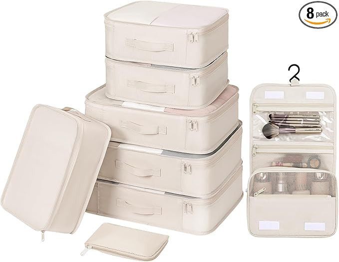 DIMJ Packing Cubes for Travel - Organizer Bags Set for Carry on Suitcase Lightweight Packing Cube... | Amazon (US)