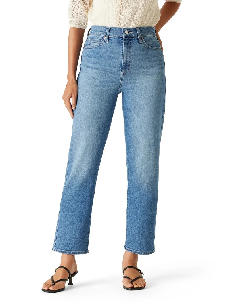 Levi Strauss Signature Women's Vintage High Rise Straight Jeans, Sizes 2-16, Inseam: 27&quot; | Walmart (US)