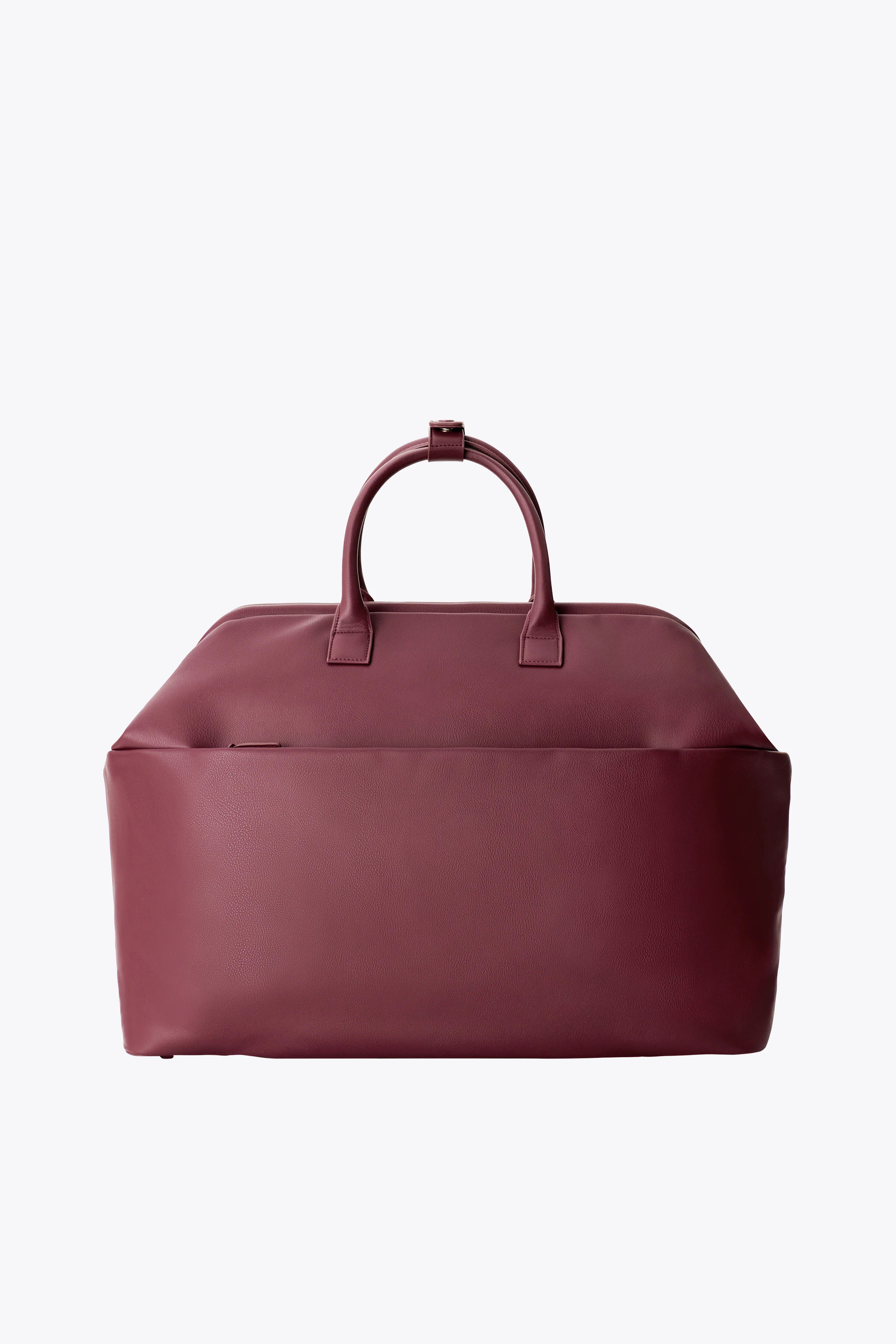 BÉIS 'The Essential Weekender' in Burgundy - Weekender Bag & Overnight Bag with Wide Opening | BEIS