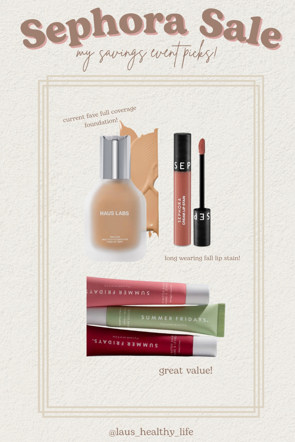 Sephora savings event picks! Code: SAVINGS 

@sephoracanada #sephorapartner #sephorahaul

#LTKbeauty #LTKcanada #LTKsale