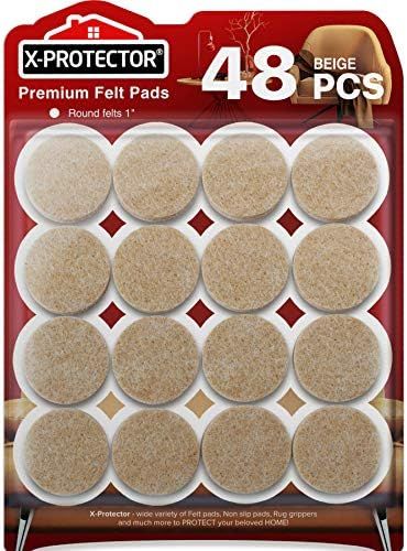 Felt Furniture Pads X-PROTECTOR - 48 Premium Felt Pads Floor Protector - Chair Felts Pads for Furnit | Amazon (US)