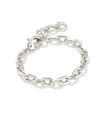 Kendra Scott Korinne Chain Bracelet in Rhodium-Plated Brass | Amazon (US)
