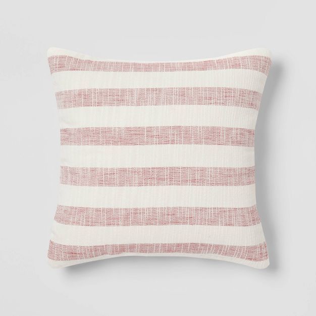 Woven Striped Throw Pillow Red/Ivory - Threshold™ | Target