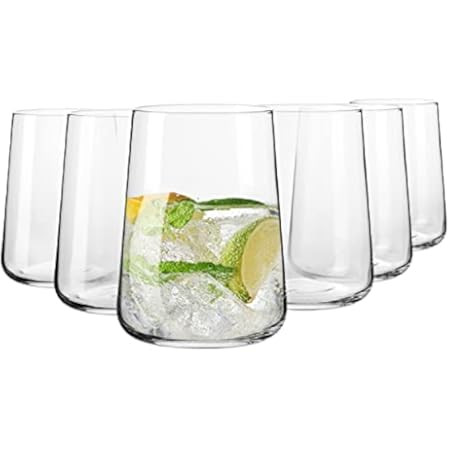 Krosno Water Juice Drinking Glasses | Set of 6 | 12.9 oz | Avant-Garde Collection | Crystal Glass... | Amazon (US)