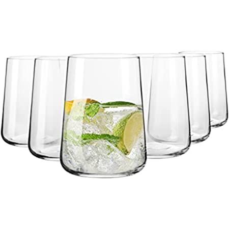 Krosno Water Juice Drinking Glasses | Set of 6 | 12.9 oz | Avant-Garde Collection | Crystal Glass... | Amazon (US)