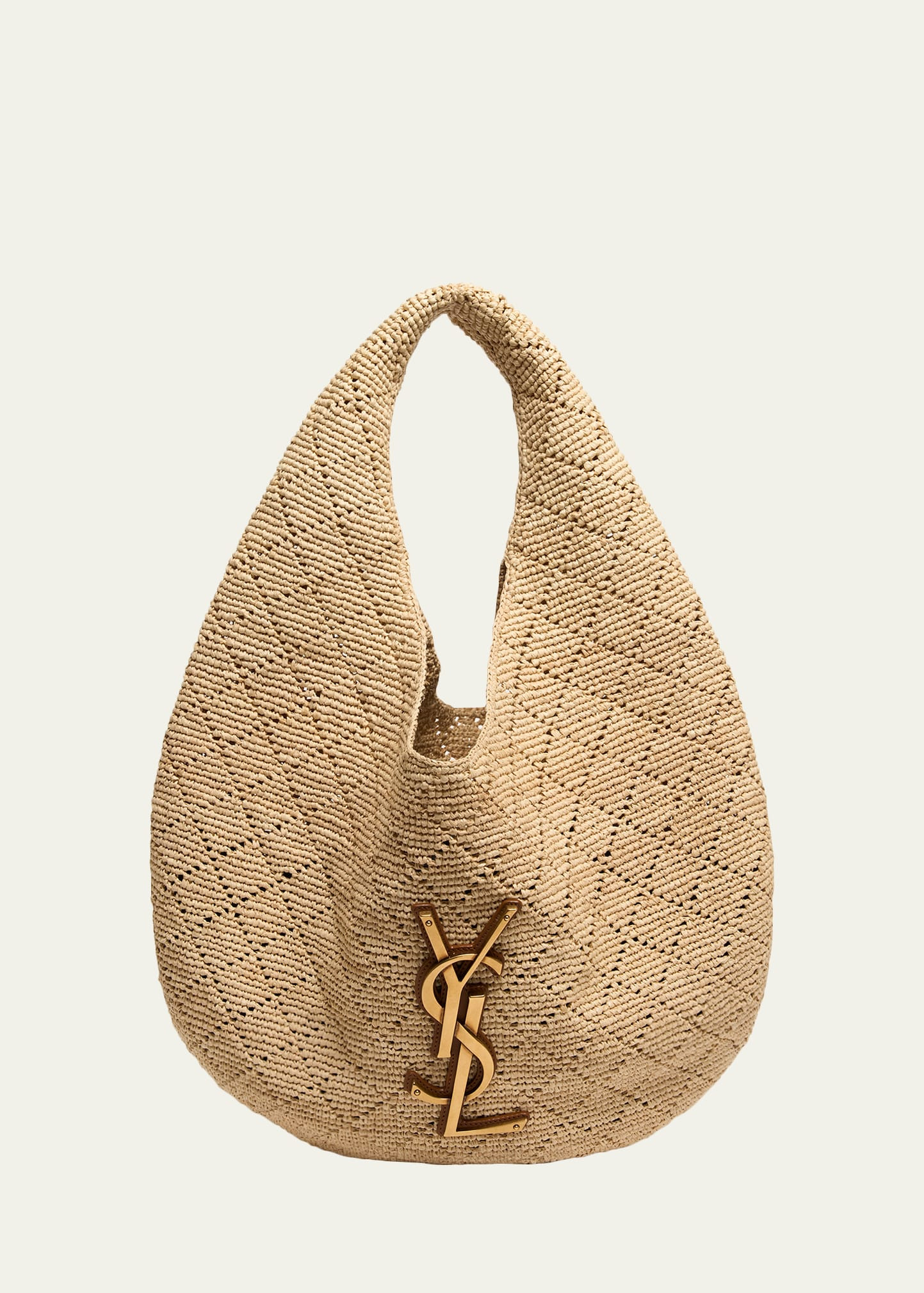 Saint Laurent Icare Hobo Bag in Raffia | Bergdorf Goodman