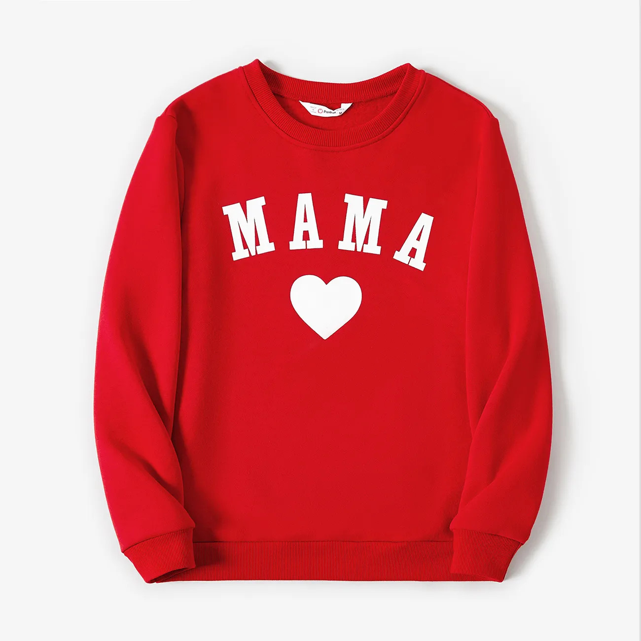 Mommy and Me Solid Letters & Love Print Long-sleeve Tops | PatPat