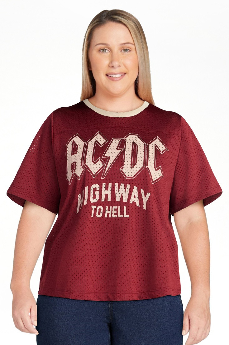 AC/DC Women's Graphic Jersey with Short Sleeves, Sizes XXS-XXL | Walmart (US)