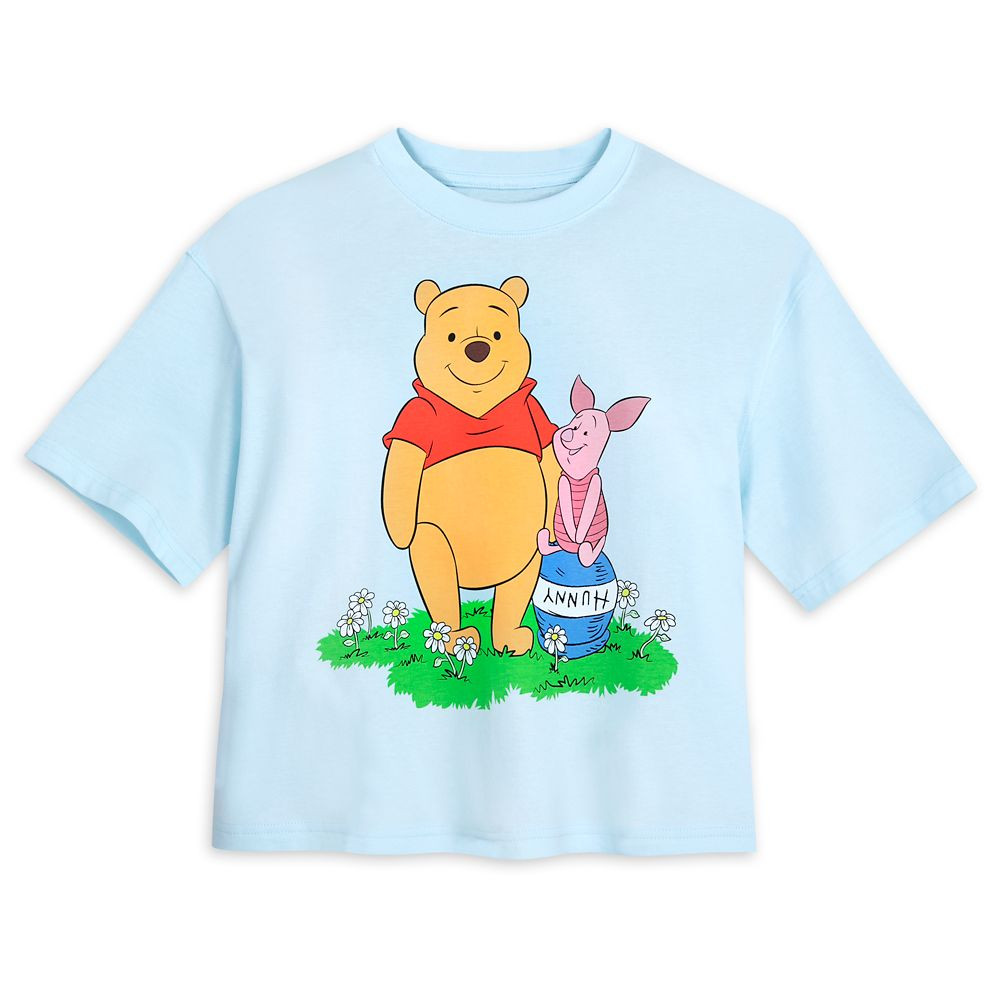 Winnie the Pooh and Piglet Semi-Cropped Fashion T-Shirt for Women | Disney Store