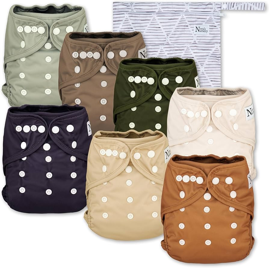Nora's Nursery Cloth Diaper Cover, Washable Reusable Diaper Cover with Snap Closure, Cloth Diaper... | Amazon (US)