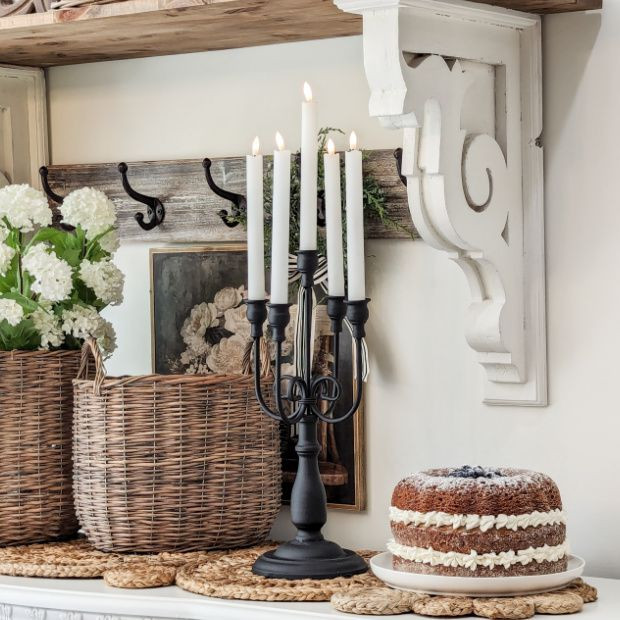 Sleek Traditional 5 Arm Candelabra | Antique Farm House