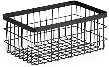 GET WB-964-MG Rectangular Metal Storage Wire Basket, 9" x 6" x 4", Grey | Amazon (US)