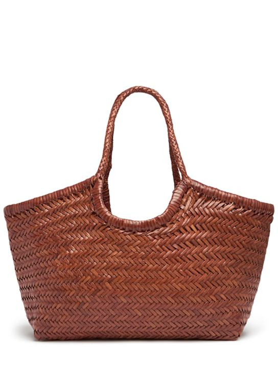 Big Nantucket woven leather basket bag | Luisaviaroma