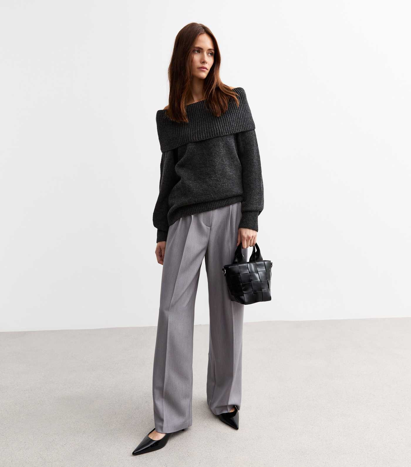 Grey Wide Leg Trousers
						
						Add to Saved Items
						Remove from Saved Items | New Look (UK)