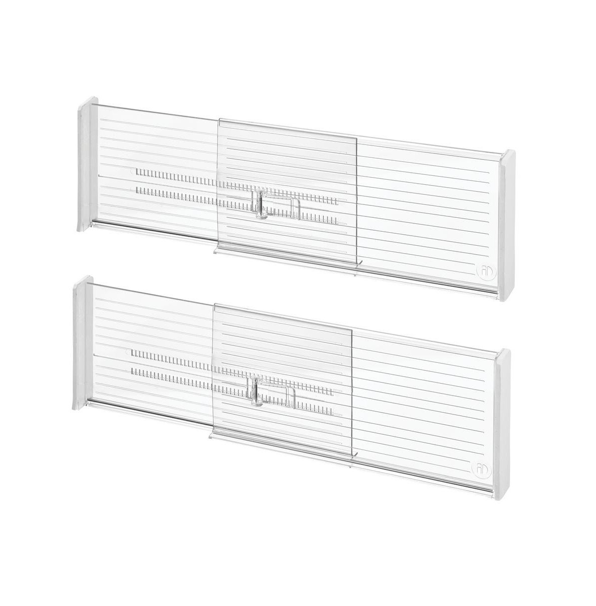 iDesign Recycled Plastic Adjustable Drawer Dividers - Set of 2 - Clear - Clear | Macy's